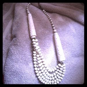 Cream and gold necklace