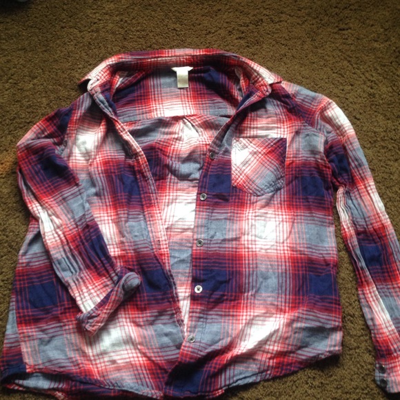 Red white and blue flannel from forever 21