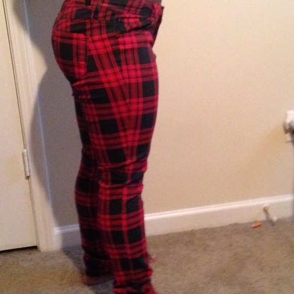 Plaid Skinny Jeans from Wet Seal - Picture 3 of 4