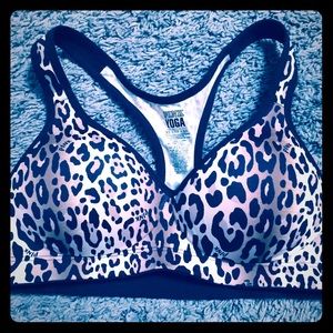 Pink yoga sports bra