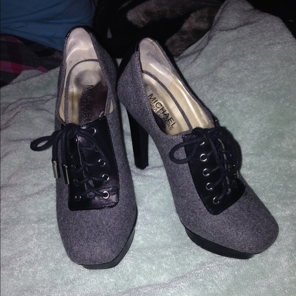 Black and gray michael kors botties