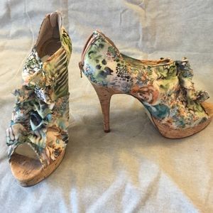 Jungle print ruffle booties from Chinese Laundry