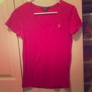 Pink Ralph Lauren V-Neck