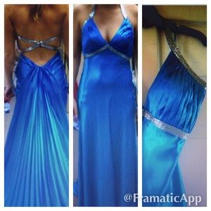 Blue prom dress