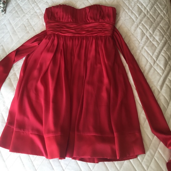 red BCBG dress!