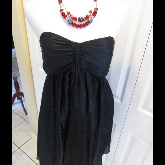 Express Strapless Black Dress