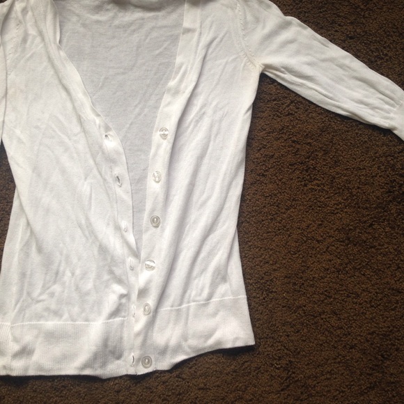 White cardigan
