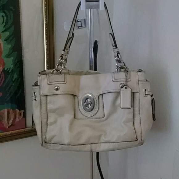 Coach Handbags - *Authentic Coach Cream Leather Handbag