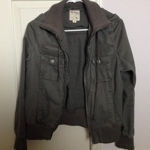 LA Hearts Gray Zippered Jacket