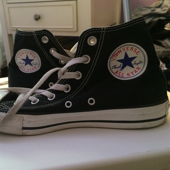 Black high top converse