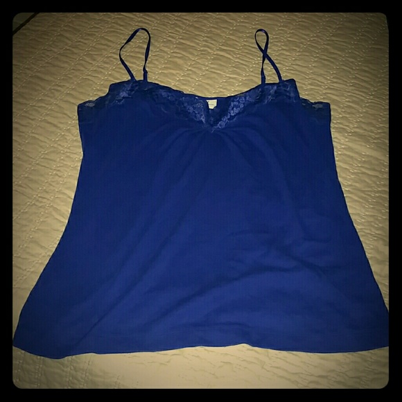 Blue lacey camisole