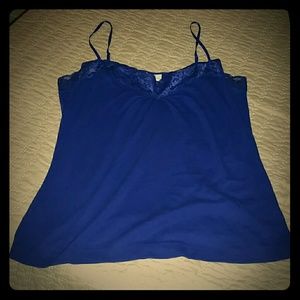Blue lacey camisole