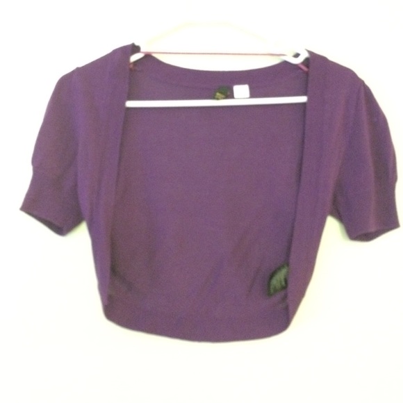 H & M purple crop cardigan size 2 never worn
