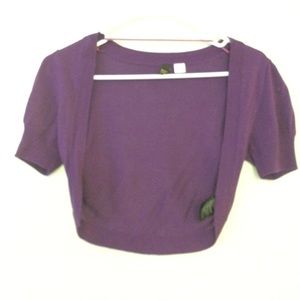 H & M purple crop cardigan size 2 never worn