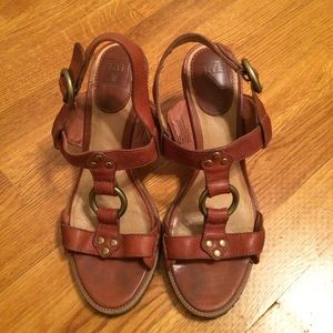 Bundle-Frye sandals and brown strappy heels!!