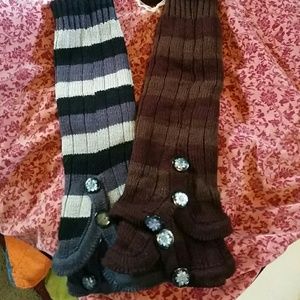 Stripe leg warmers. 2pair.