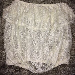 F21 lace strapless top [3 for 20]