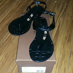 Coach Piccadilly Jelly Black Sandals size 11
