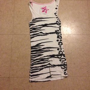 Nollie animal print racer back tank top