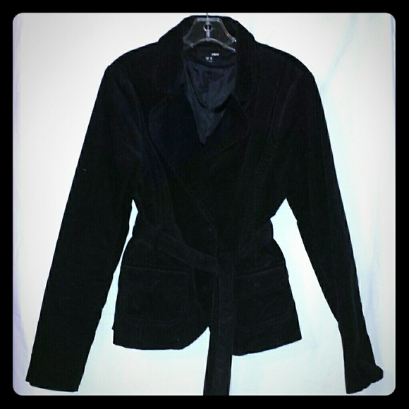 H&M black corduroy blazer Size 16
