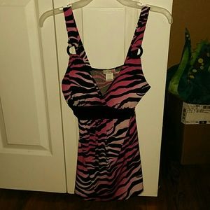 Pink zebra top