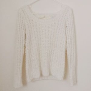 fuzzy eyelash knit sweater