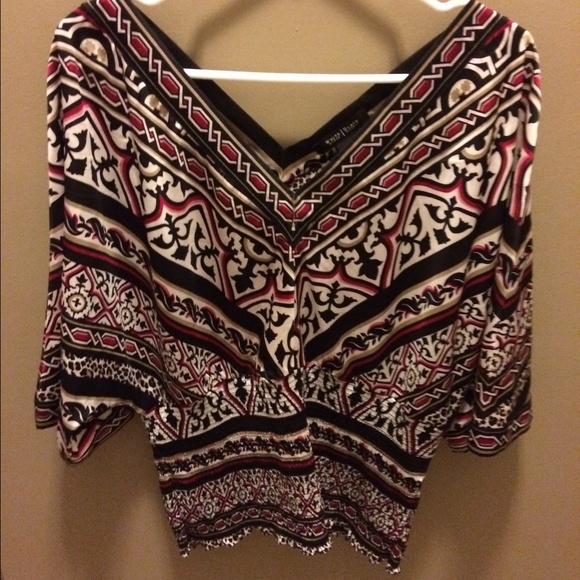 WHITE HOUSE BLACK MARKET BATWING SILK BLOUSE