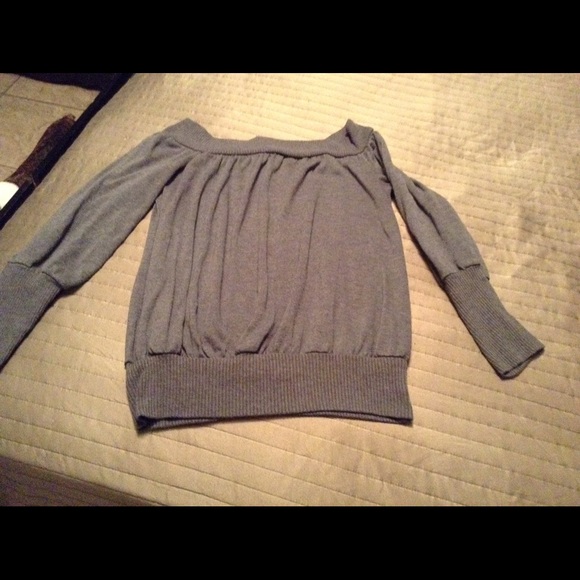 Grey off the shoulder sweater..