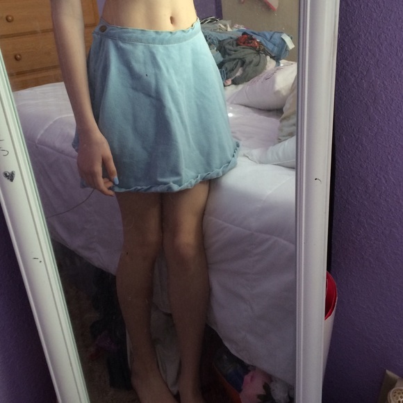 Denim skater skirt