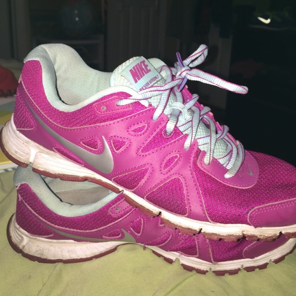 Nike mint and magenta running shoes!