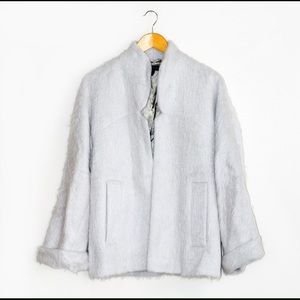 Faux fur wool jacket by French Connection.