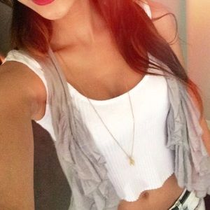 Black and White Cropped LA Hearts tank tops