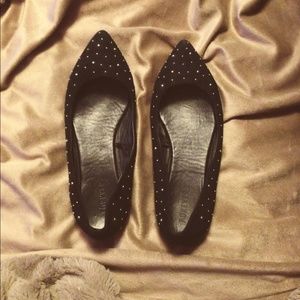 Black Studded Flats