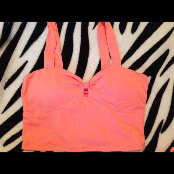 Rose pink crop top.