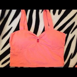 Rose pink crop top.