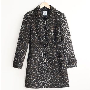 Old Navy leopard wool coat