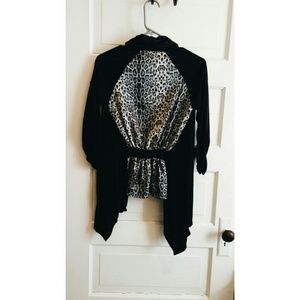 Cheetah print cardigan