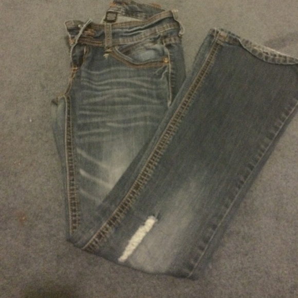 Dark wash flare jeans