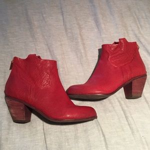 Sam Edelman Red Leather Booties!!