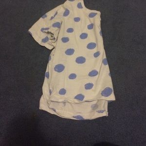 Blue polka dot shirt