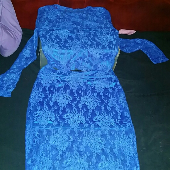 Cute blue lace 2 piece