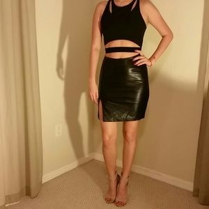Black leather bond age Dress