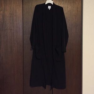 Long black casual wear robe