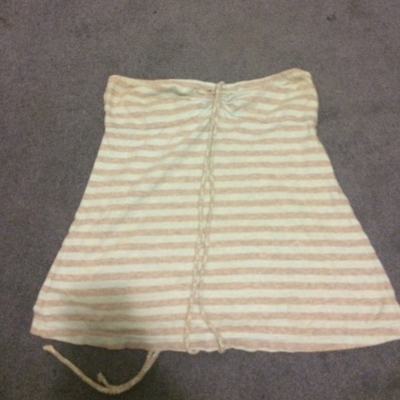Blue and grey halter top