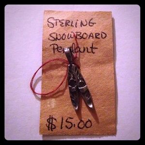 Sterling Skiing Pendent