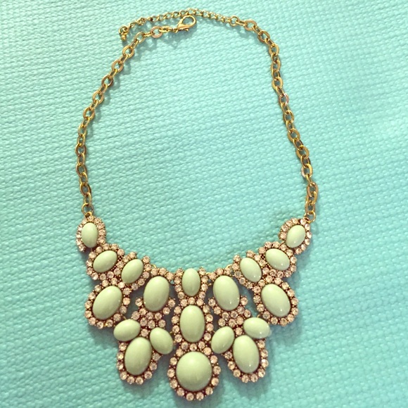 Teal statement necklace