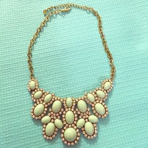 Teal statement necklace
