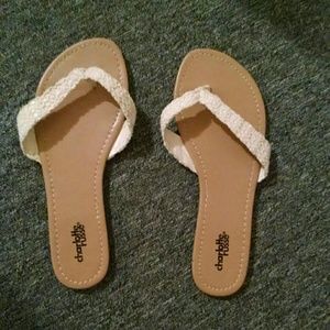 Charlotte Russe tan flip flops