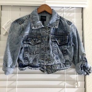 Acid wash denim jacket