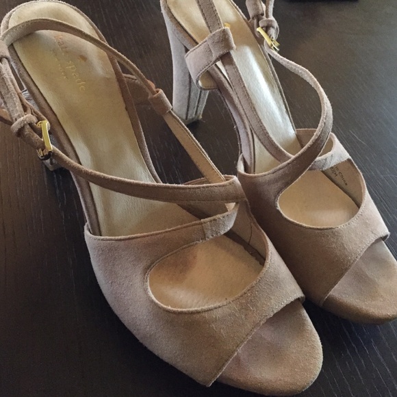 Kate Spade heels- beige suede - Picture 4 of 4